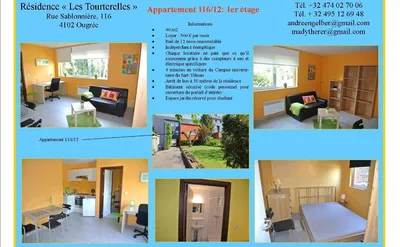 Kot/appartement te huur in Angleur