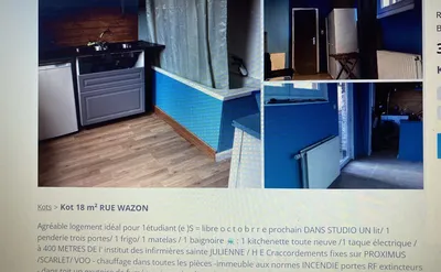 Kot/studio for rent in Liège Saint-Gilles